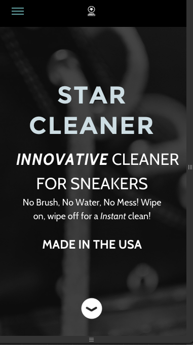 Star Cleaner Responsive Homepage on Mobile