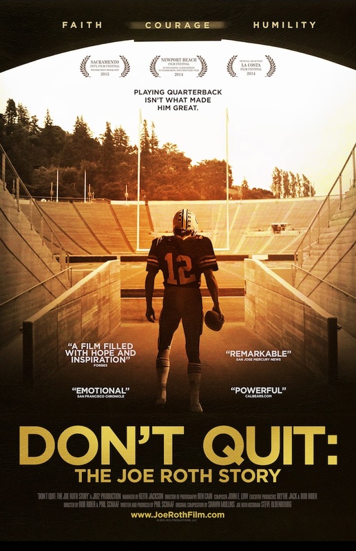 Movie Poster for Don't Quit: The Joe Roth Story