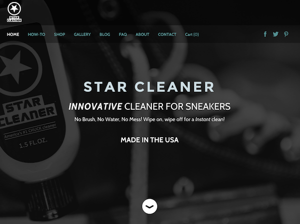 Star Cleaner Responsive Homepage on Desktop