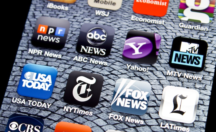News Apps on an iPhone