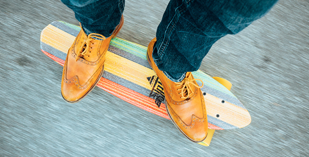 Shoes on Skateboard