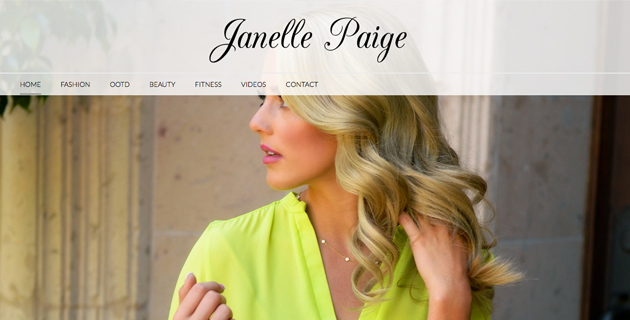 Janelle Paige Fashion Blog Homepage
